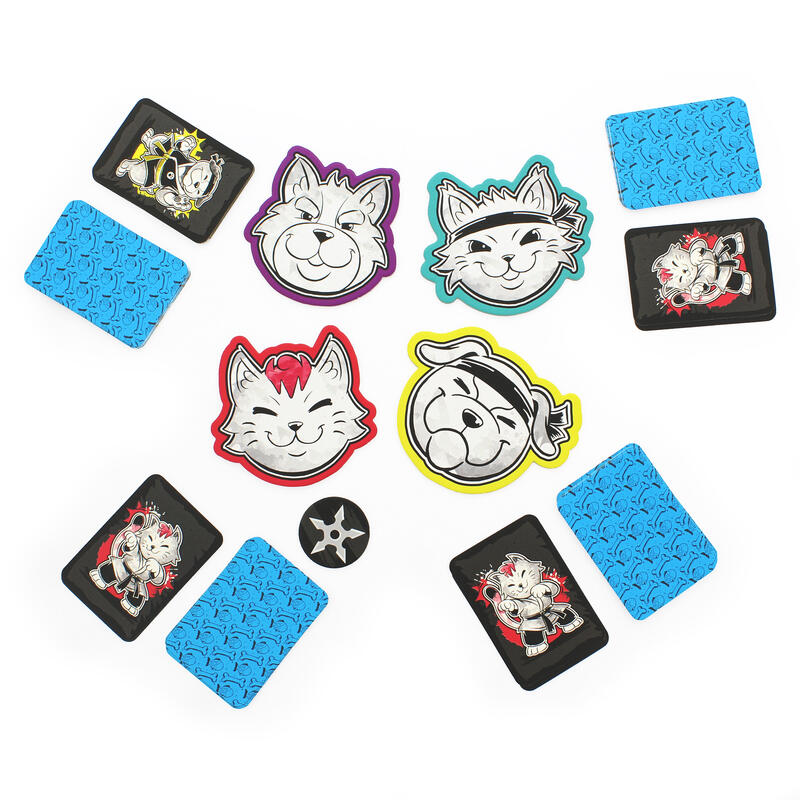 Karate Cats and Kung fu dogs cards laid out