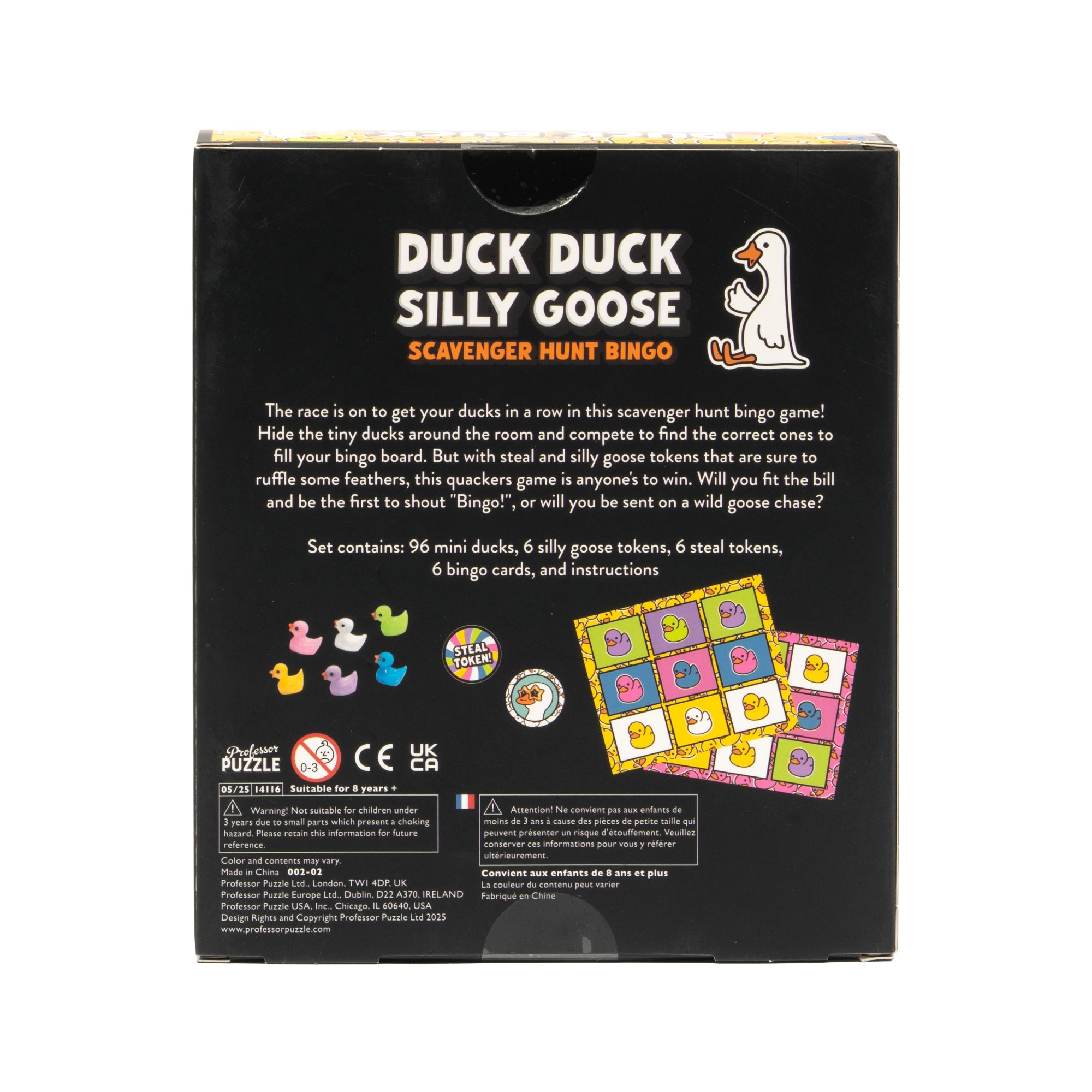 Duck Duck Silly Goose Bingo Scavenger Hunt Game