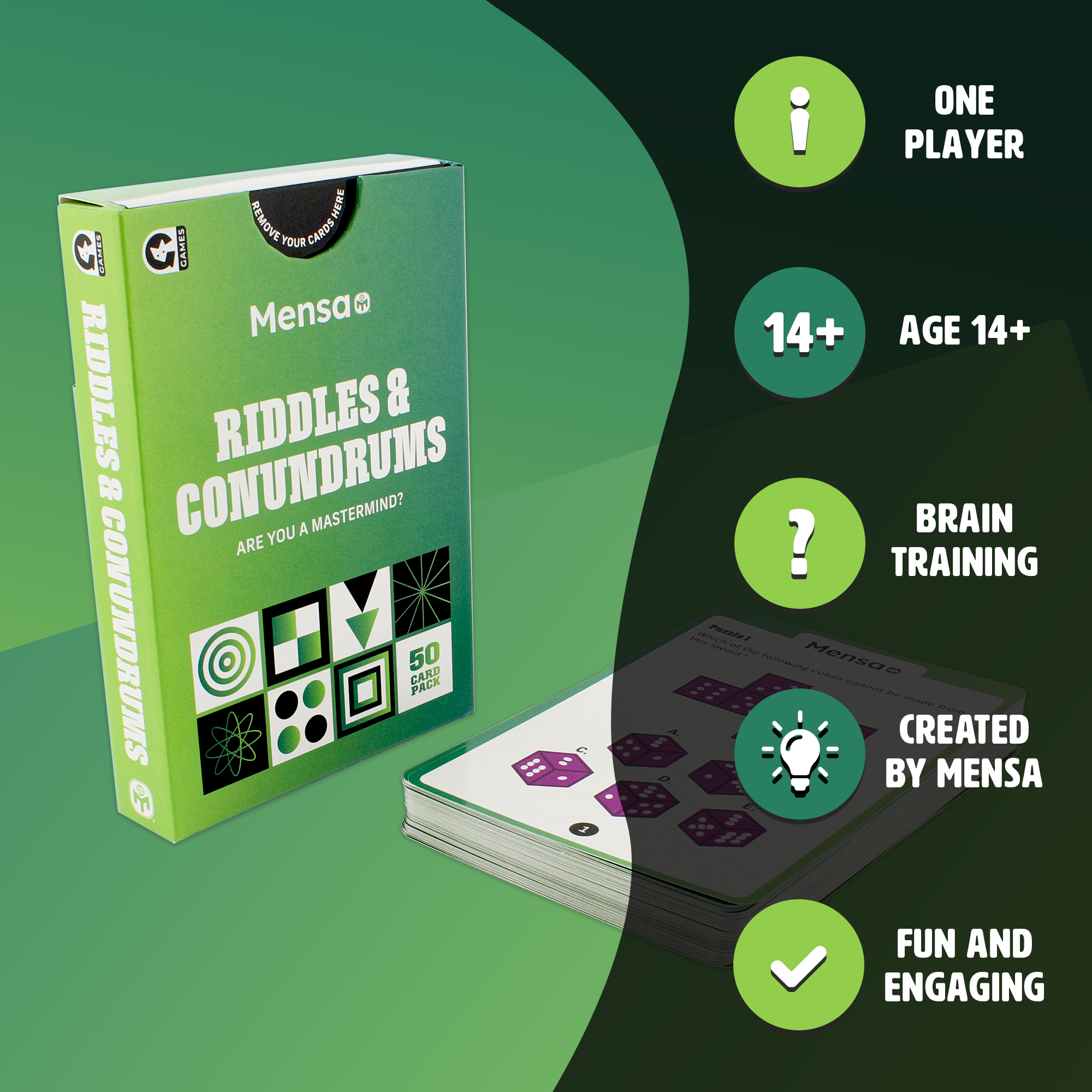 Mensa Riddles & Conundrums Card Game