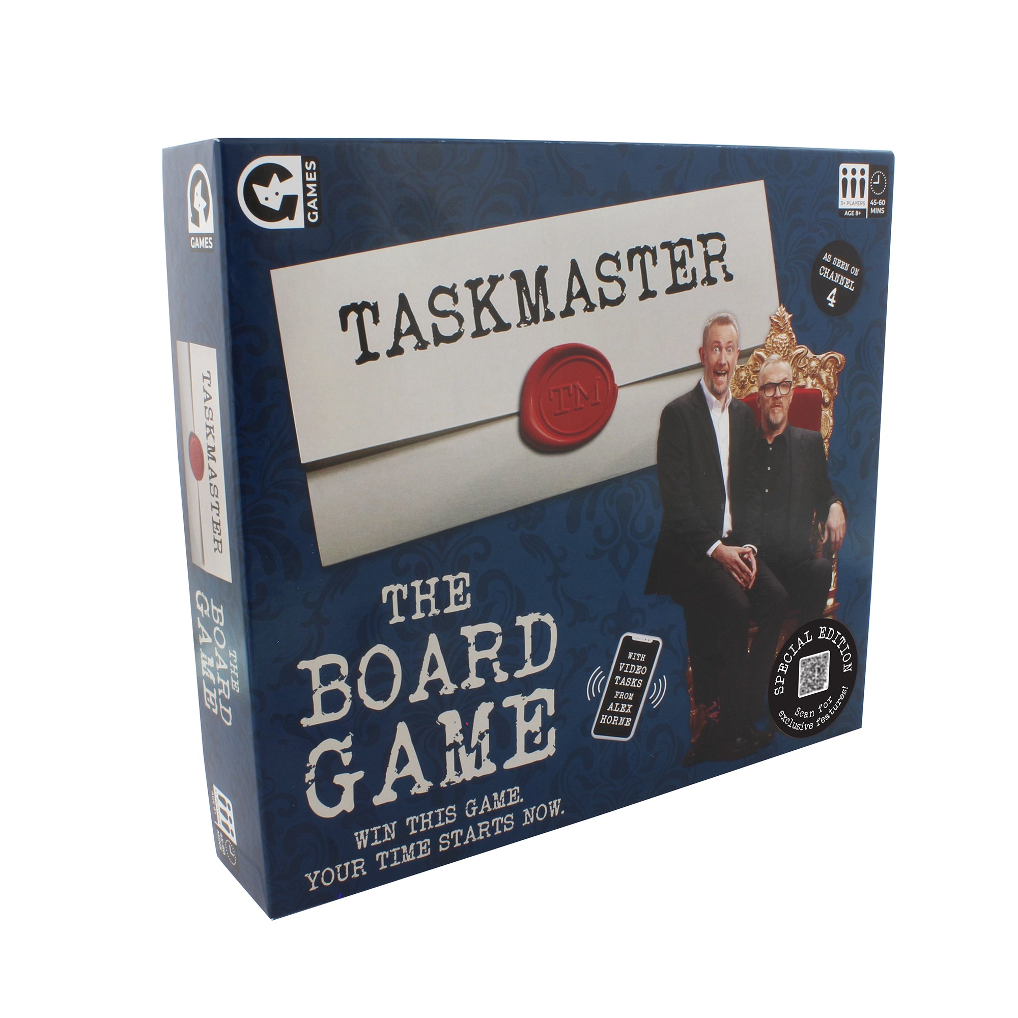 Uk Taskmaster Box Set Taskmaster Board Game | Family Party Game | Ginger Fox