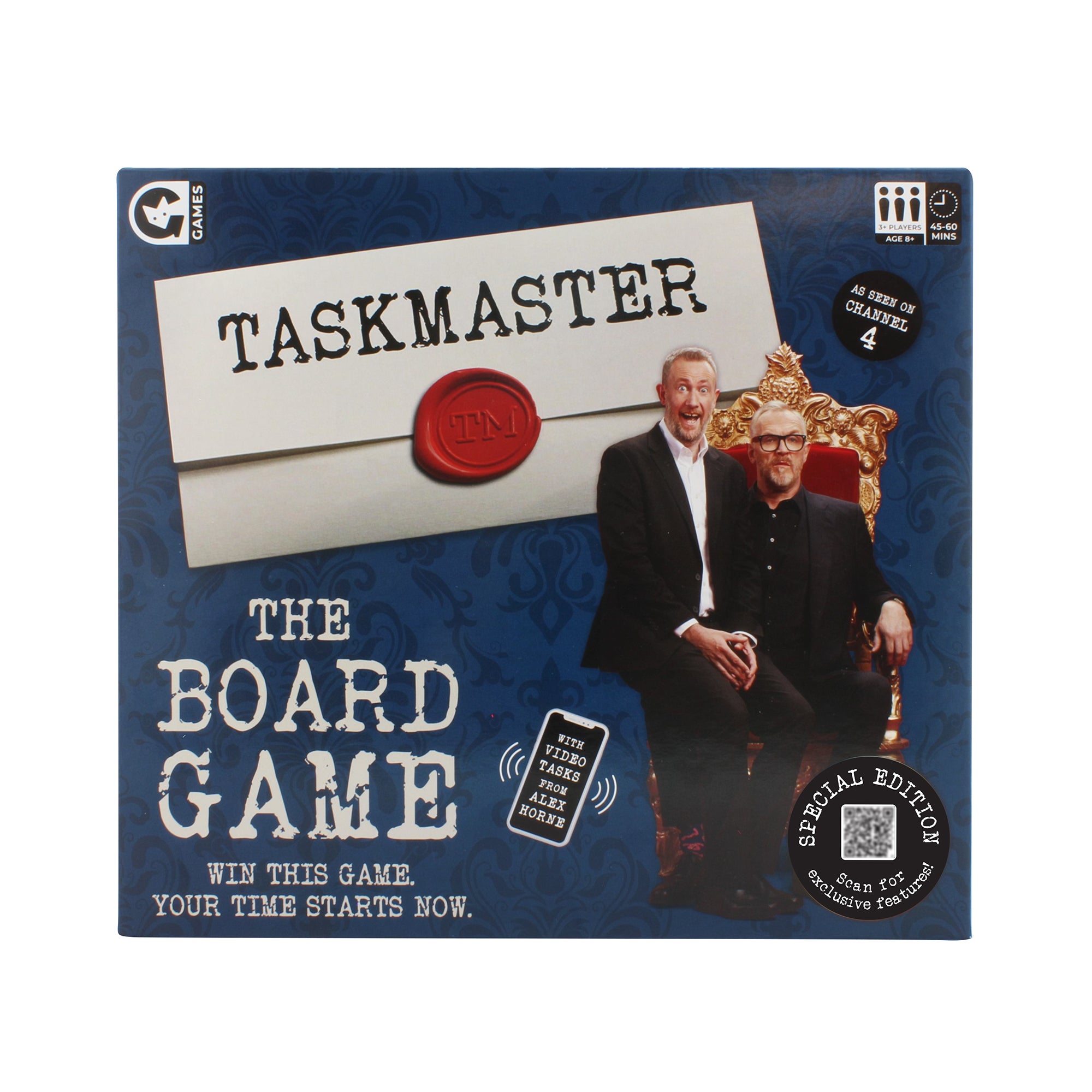 Taskmaster board game family party game box front
