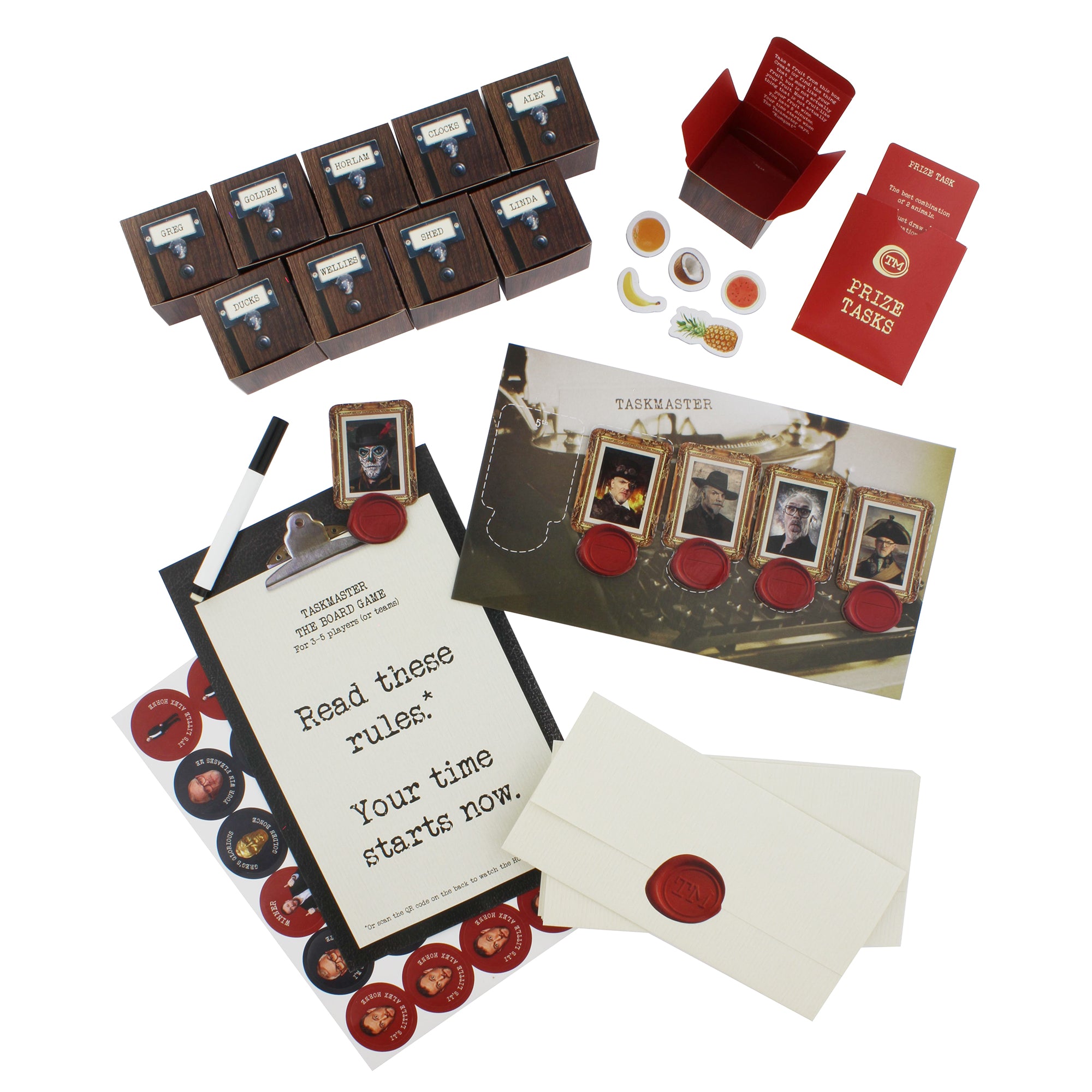 Taskmaster board game family party game contents
