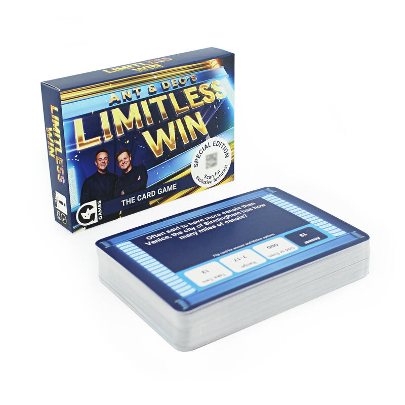 Limitless Win Card game angled box and cards