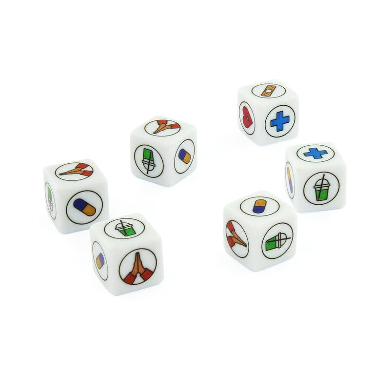We Are All Gonna Die Game dice on white background