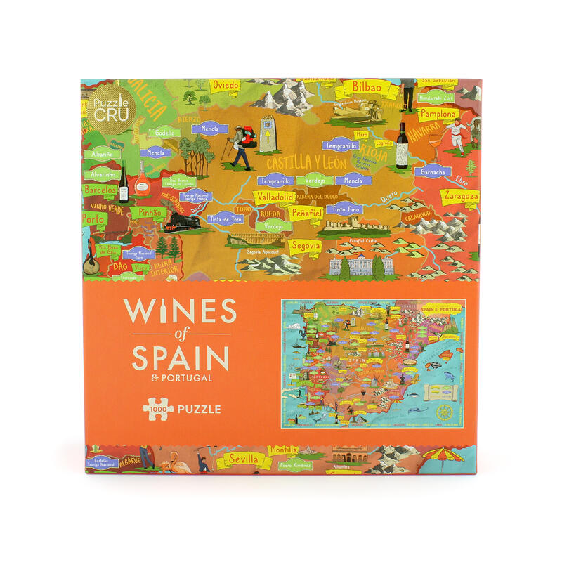 Wines of spain puzzle front on box on white background