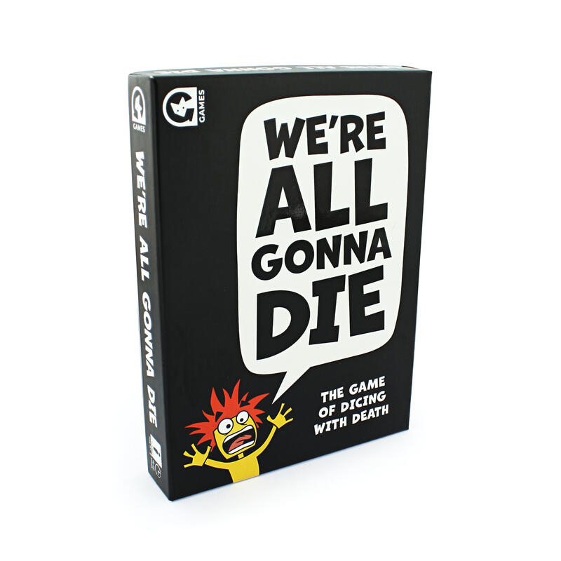 We Are All Gonna Die Game angled box white background