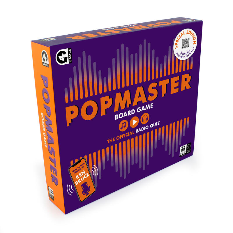 Popmaster Board game angled box on white background